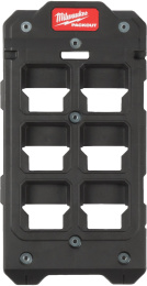 Монтажная пластина Milwaukee PackOut 4932480621 для фиксации на поверхностях, изготовлен из ударопрочного полимера, усиленные металлом точки крепления