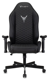 Кресло игровое KNIGHT Neon, на колесиках, эко.кожа, черный [knight neon carbon]