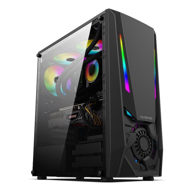 Корпус ALSEYE Reactor-B Mini-ITX/Micro ATX/ATX, USB2.0*2+HD Audio+USB3.0*1 USB2.0*2+HD Audio+USB3.0*1 AS.07.0026