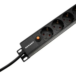 Блок распределения питания REXANT 04-0205-2,  вертикал.размещ.,  SchukoХ13,  Тип вход. тока 16A,  2м