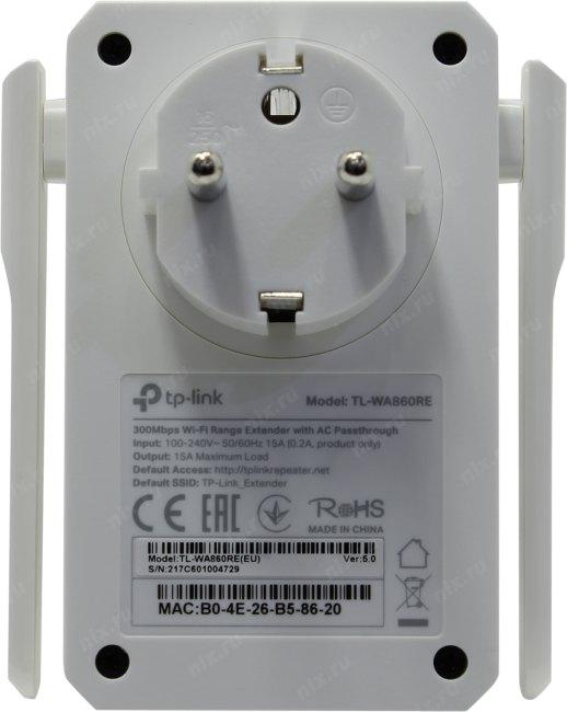 Повторитель беспроводного сигнала TP-LINK TL-WA860RE,  белый