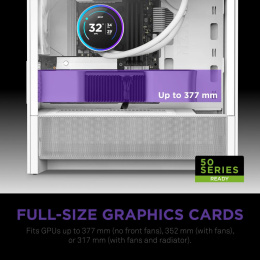 Корпус без блока питания Case NZXT H3 Flow 2025 , Midi-Tower, TG, 1x120mm, 1xUSB-A 3.2 + 1xUSB-C 3.2, mATX, mITX White (CC-H31FW-01)