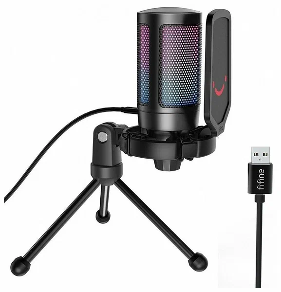 Проводной микрофон USB FIFINE A6V черный 4813890000236