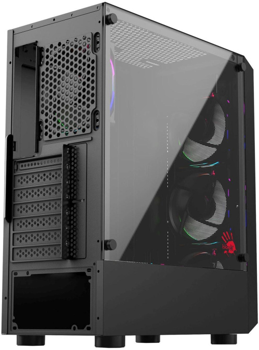 Корпус Bloody CC-126 черный без БП ATX 8x120mm 2xUSB2.0 1xUSB3.0 audio bott PSU (CC-126-BK)