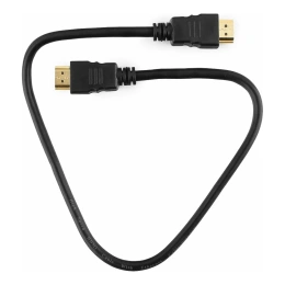 Кабель HDMI Cablexpert, 0.5м, v2.0, 19M/19M, медь, позолоченные разъемы, экранировка, пакет, черный CC-HDMI4-0.5M