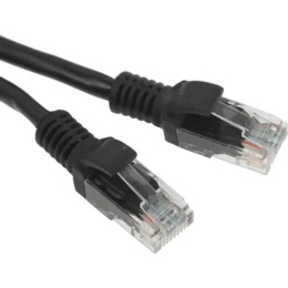 Патч-корд UTP Cablexpert PP12-5M/BK   кат.5e, 5м, литой, многожильный (черный)
