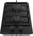 Газовая варочная панель MEFERI Glass Light MGH302, 2 конфорки, закаленное стекло, черный