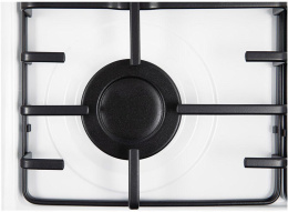 Газовая варочная панель NORDFROST HS 6040 W, 4 конфорки, эмалированная сталь, белый