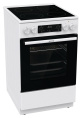 Электрическая плита Gorenje GECS5C70WA, стеклокерамика, инфракрасная, без крышки, белый/черный