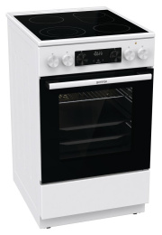 Электрическая плита Gorenje GECS5C70WA, стеклокерамика, инфракрасная, без крышки, белый/черный