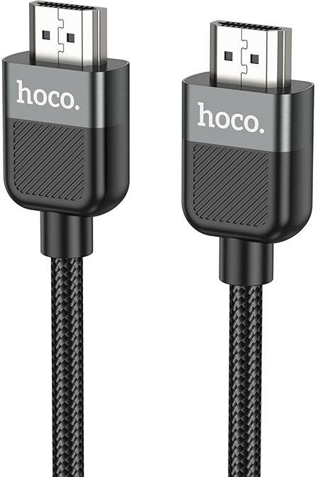 Кабель Hoco US09,  HDMI (m) (прямой) -  HDMI (m) (прямой),  2м,  пакет,  черный