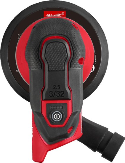 Эксцентриковая шлифмашина Milwaukee M12FROS2.5-502X 4933493648 уровень колебаний: 4000-10000 дв/мин, диаметр колебаний: 2.5 мм, размер шлифподошвы: 150 мм, 2 аккумуляторных блока M12 HB5, зарядное устройство C12