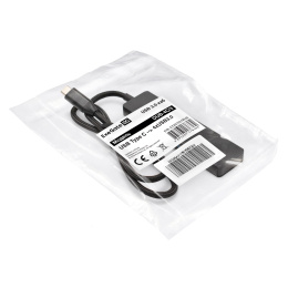 USB-Хаб (концентратор) 4-в-1 ExeGate DUB-4C/3 (кабель-адаптер USB Type C --> 4xUSB3.0, Plug&Play, корпус алюминиевый, черный) EX297631RUS