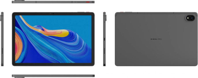 11" Планшет DIGMA PRO Edge 8/128 GB G85 4G, 1920 x 1200, Android 14, серый космос [ta3d1m01]