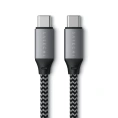 Кабель Satechi USB-C to USB-C 100W, длина 2 м. Цвет: серый космос.