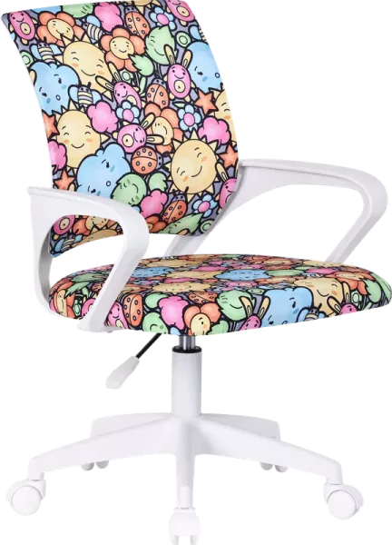 Детское компьютерное кресло Defender Fiesta солнце / цветы, ткань, класс1. 64817