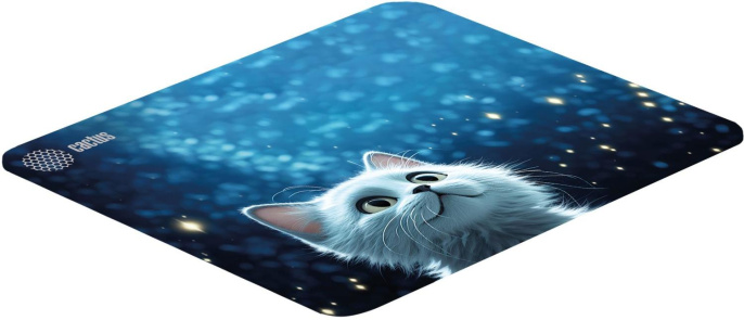 Коврик для мыши CACTUS White Cat (Белый кот) (тканевый, прорезиненное основание, 300x250x3мм) (CS-MPC-D11M)