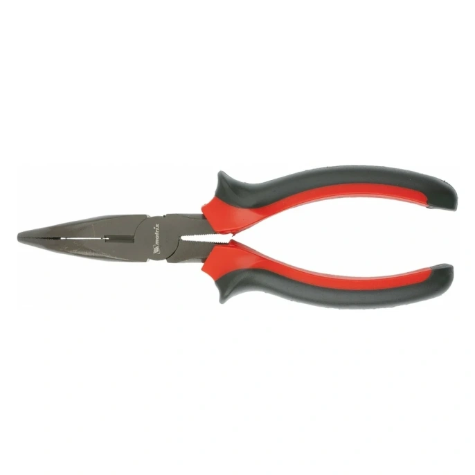 Изогнутые длинногубцы 160 мм, двухкомпонентные рукоятки MATRIX Black Nickel 17458