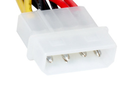 Кабель питания SATA ExeGate EX-CC-SATA-PSY (Molex 4pin/2xSATA15pin, 0,15м) EX138935RUS