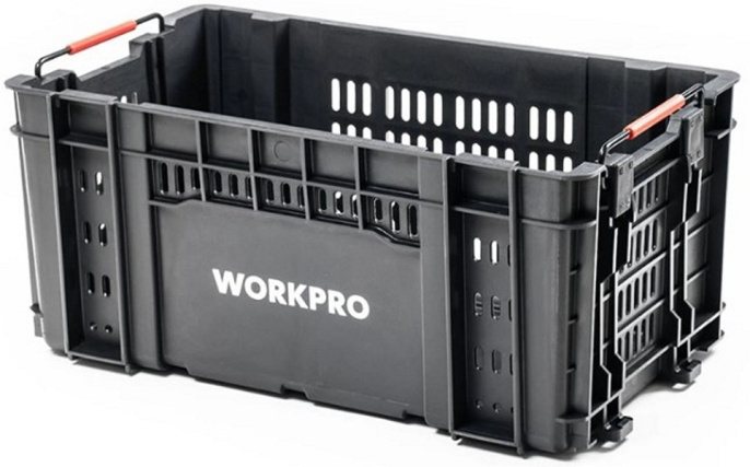 Ящик для инструментов WorkPro WP283028 (штабелируемый, пластиковая рама для инструментов)