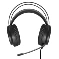 Полноразмерные игровые наушники с микрофоном (гарнитура) ExeGate Cosmos HS-702GL (регулировка оголовья, гибкий дежатель микрофона, объемный звук 7.1, длина кабеля 2.5м, динамик 50мм, 20-20000Гц, RGB подсветка, USB интерфейс, EX289746RUS