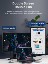 Кабель CABLETIME CC14L (CT-CMHD8K-AG2) 2 м, USB TYPE C - HDMI 8K/60 Гц