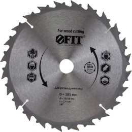 Диск пильный по дереву (185х20 мм; 24Т) для циркулярных пил Fit 37686