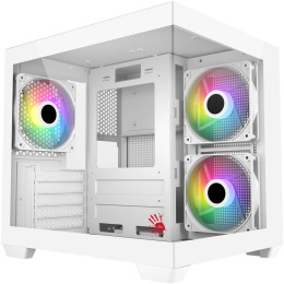 Корпус mATX BLOODY CC-121, Mini-Tower, без БП,  белый [cc-121-wh]