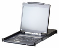 KVM консоль ATEN 19" 1-Local/Remote Share Access 8-Port PS/2-USB VGA Single Rail LCD KVM over IP switch CL5708IN-ATA-RG