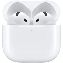 Наушники Apple AirPods 4 A3050,A3053,A3058, Bluetooth, вкладыши, белый [mxp63za/a]