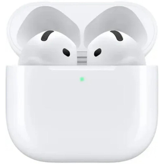 Наушники Apple AirPods 4 A3050,A3053,A3058, Bluetooth, вкладыши, белый [mxp63za/a]