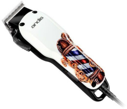 Машинка для стрижки ANDIS US-1 Fade in Barber Pole Design белый/рисунок [66725]