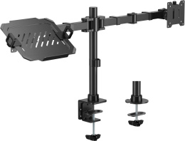 Кронштейн для монитора/ноутбука Cactus CS-VM-LH24-BL черный 17"-35" макс.20кг настольный поворот и наклон