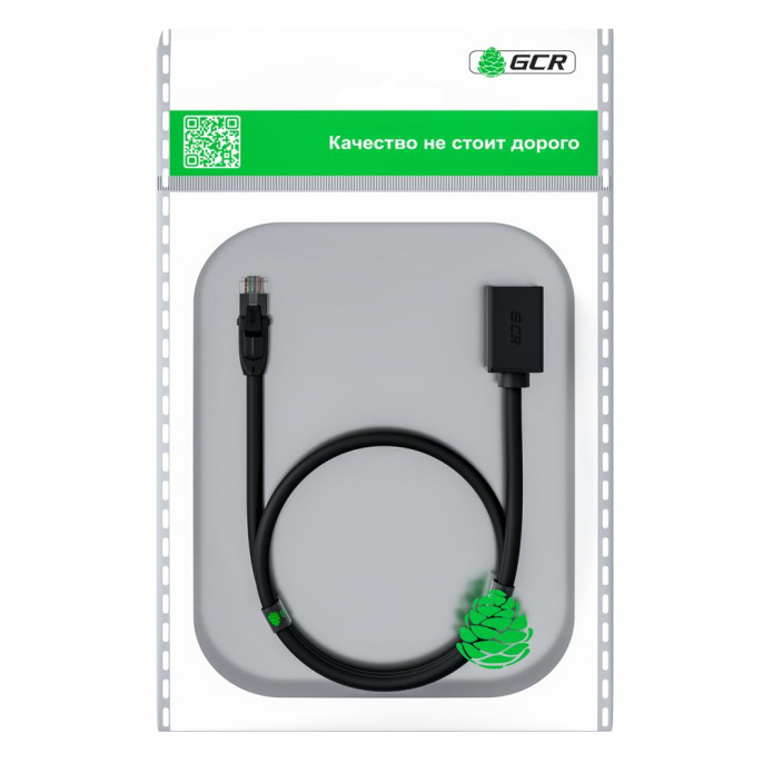 GCR Удлинитель патч-корда прямой 3.0m, UTP медь, кат.6, 24 AWG, ethernet high speed 10 Гбит/с, RJ45, GCR-52651 Greenconnect