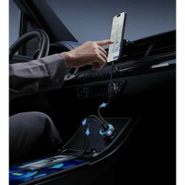 Автомобильное зарядное устройство UGREEN EC307 (45843) 30W 3-Port Fast Car Charger. Цвет: серый