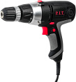 Дрель-шуруповерт P.I.T. PBM10-C2 безударная, диаметр патрона: 0.8 - 10мм, количество скоростей: 2, диаметр сверления: дерево 25мм, металл 10мм, максимальный крутящий момент: 26Нм, мощность: 400Вт