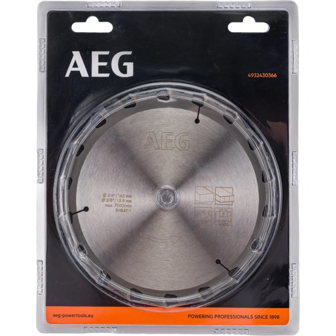 Диск пильный по дереву (165x15.8 мм; 18Z) AEG 4932430366