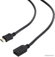 Удлинитель кабеля HDMI Cablexpert CC-HDMI4X-6, 1.8м, v2.0, 19M/19F, черный, позол.разъемы, экран, пакет