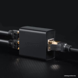 Удлинитель/разветвитель UGREEN CM210 50923 RJ 45 1 to 2 Ethernet Converter 2 шт. Цвет: черный (50923_)