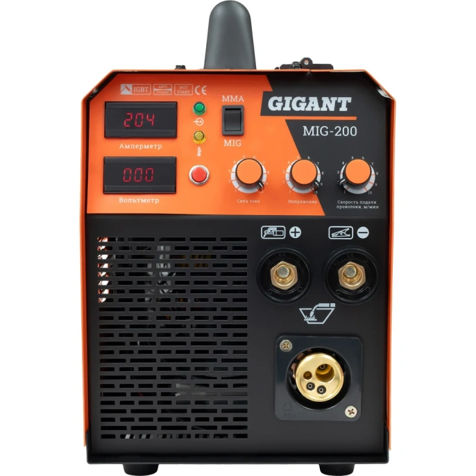 Сварочный полуавтомат - инвертор (200 A; EURO; ПВ 60%) Gigant MIG-200