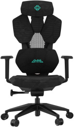 Кресло игровое GMNG GG-CH110B, сетка/ткань, до 150кг, синхромеханизм, регулируемые 4D подлокотники, черный