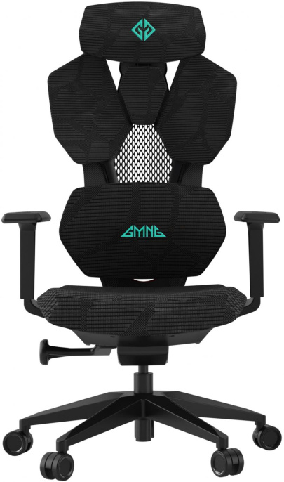 Кресло игровое GMNG GG-CH110B, сетка/ткань, до 150кг, синхромеханизм, регулируемые 4D подлокотники, черный