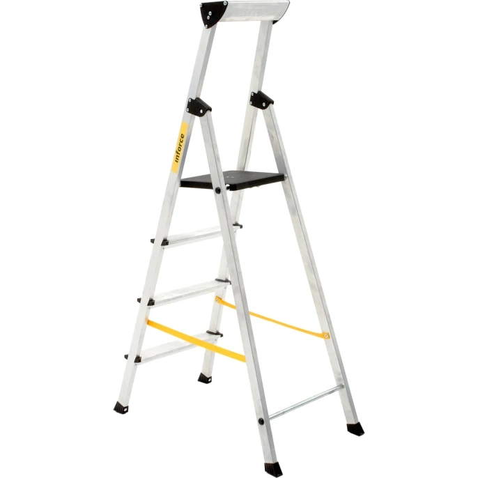 Алюминиевая стремянка с алюминиевым лотком Inforce 4 ступени СП-01-04