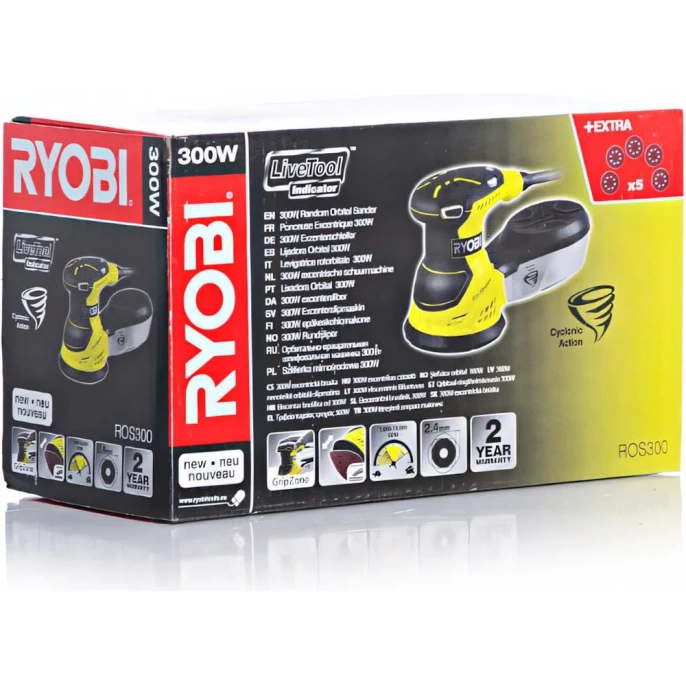 Эксцентриковая шлифмашина Ryobi ROS300 5133001144