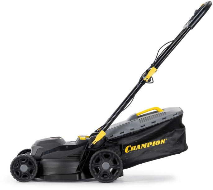 CHAMPION Газонокосилка эл. EM4018 { 1,8 кВт травосб. 40л ширина 400мм 25-75мм, 14,7кг }