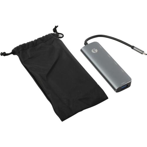 Адаптер USB-C male - 4 port USB3.0 HUB+PD VCOM CU4383