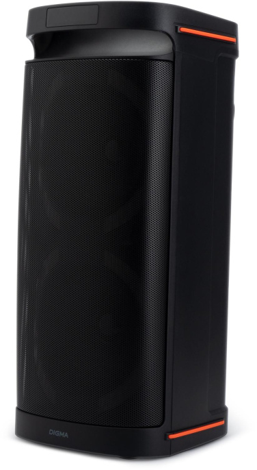 Музыкальный центр Digma D-MC1750, 60Вт, с микрофоном, Bluetooth, FM, USB, micro SD, черный