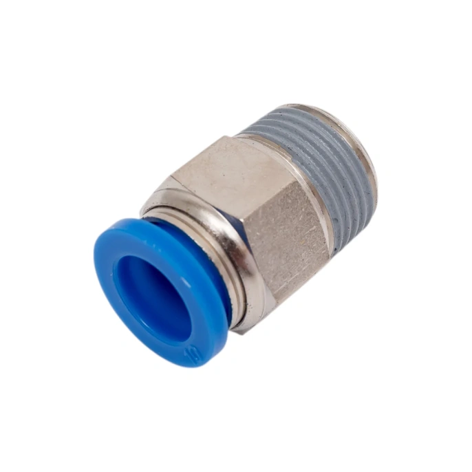 Пневмофитинг цанговый прямой с наружной резьбой HIMPT PC 10-03 R3/8 00-00008610