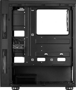 Корпус ATX Aerocool Python-G-BK-v1, Midi-Tower, без БП, черный