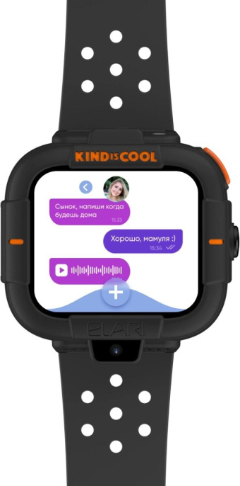 Elari KidPhone детские часы-телефон Маша и Медведь - черные